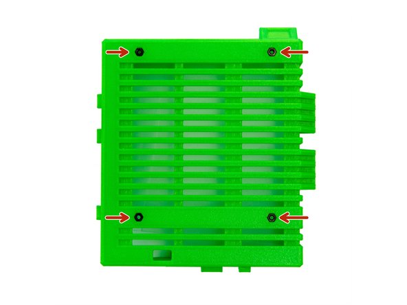 Insert 4x M3 hex nuts (e.g. using a screwdriver or an engineer scriber) into the back of the Einsy Box.