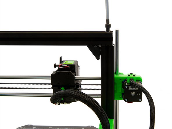 Loosen the 2x M6x12mm Hexagon Socket Head Cap Screws in the corner brackets on the z-axis.