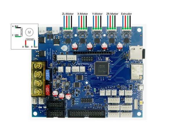 Never attach / detach motors when the board is powered!!