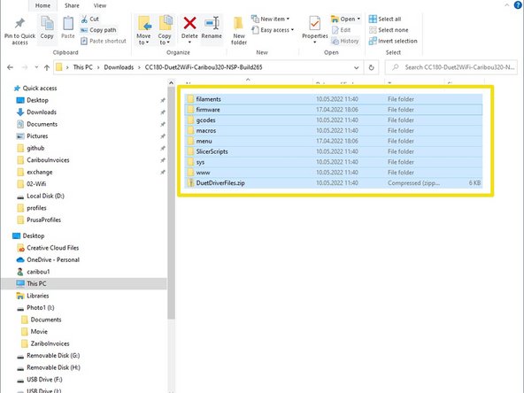 Entnehmen Sie nun die SD-Karte aus dem Duet-Board in der DuetBox und legen Sie diese in ihren PC / Laptop.
