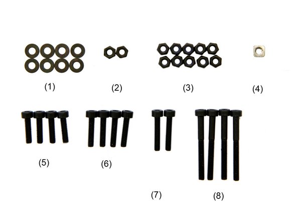 (1) 8x Black M3 Washers