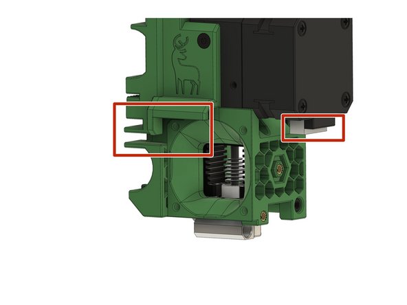 Connect the motor cable to the motor and route the cable through the channel.