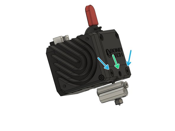 Align the Copperhead  so that the heat break's flat side is front facing.