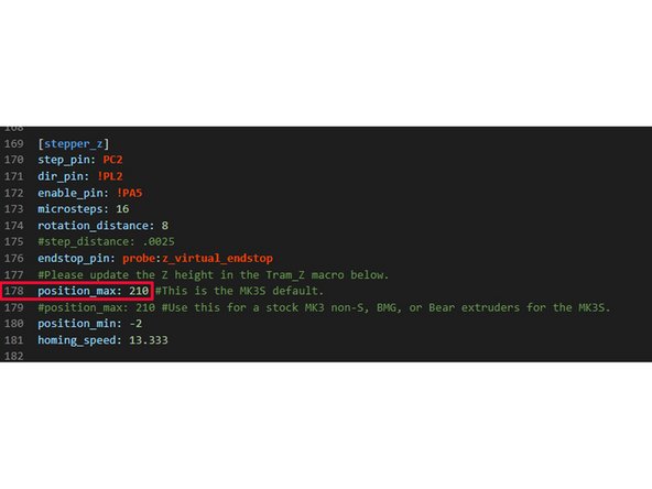 Setting the Esteps. The default is for a LGX with 1.8 motor. The steps are entered in printer.cfg under rotation_distance according to the following formula: rotation_distance = &lt;full_steps_per_rotation&gt;*&lt;microsteps&gt;/&lt;steps_per_mm&gt;