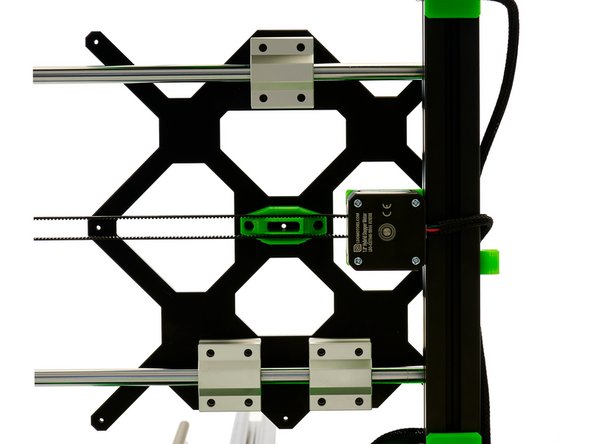 Repeat the alignment procedure at the rear of the y-motor mount as well.