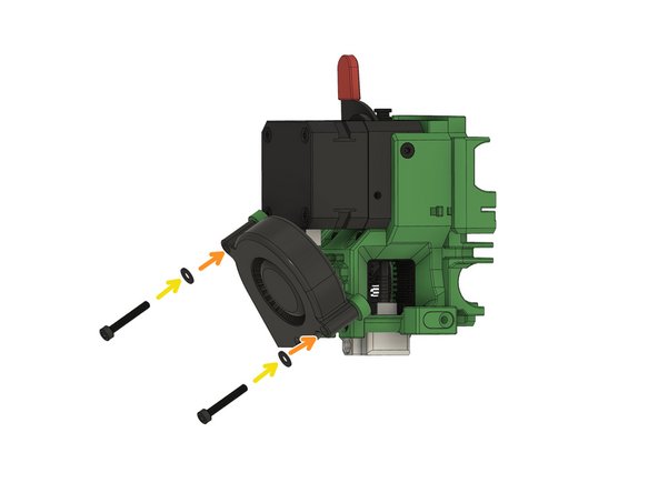 Pay attention to the orientation of the fan.