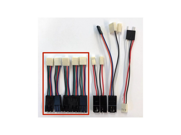 Öffnen Sie das Duet Adapter Kabelkit und nehmen Sie 3x Motorkabel Adapter heraus.