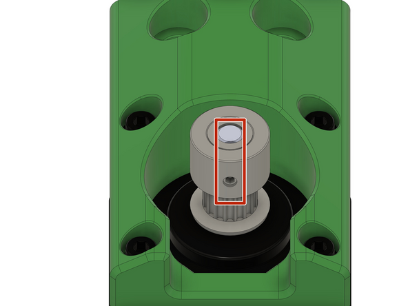 Schieben Sie die GT3 Zahnriemenscheibe auf die Motorwelle des Stepper Motors.