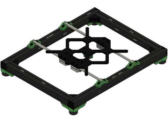 Richten Sie die inneren Nutensteine aus, wie in Bild 1 dargestellt und wiederholen Sie dies auf der gegenüberliegenden Seite des Rahmens.