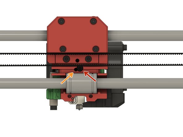 Lösen Sie die M3x12mm Zylinderkopfschraube und nehmen Sie sie heraus.