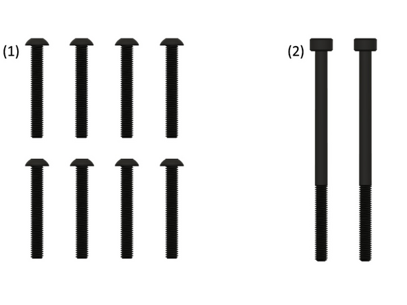 (1) 8x M3x22mm Linsenkopfschrauben