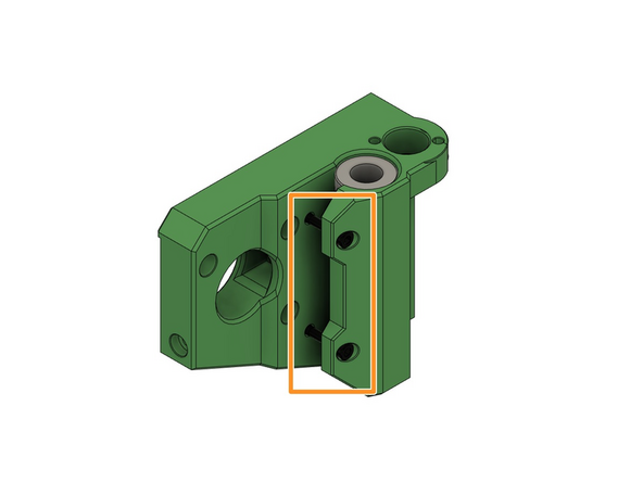 Anschließend wird das Kugellager mit 2x M3x30mm Zylinderkopfschrauben befestigt.