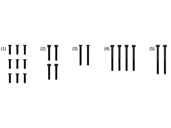 (1) 9x M3x14mm Senkkopfschrauben
