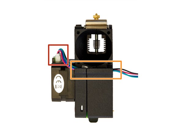 On the Sunon Fan, enlarge the four screw holes with a countersink and remove the cable guide.