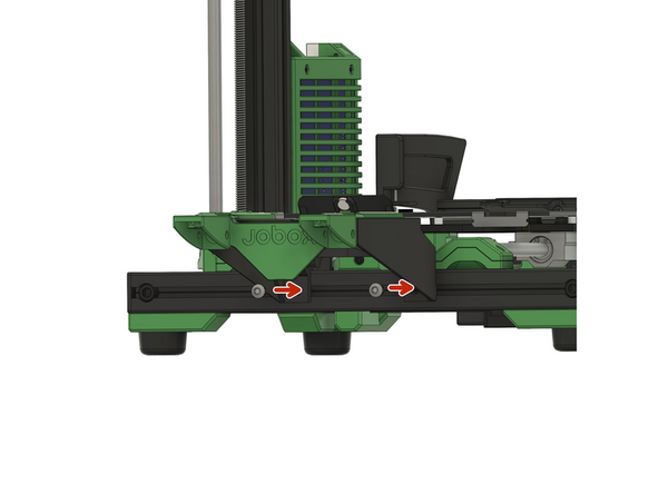 Sichern Sie die Rampe mit 2x M6x10mm Linsenkopfschrauben.