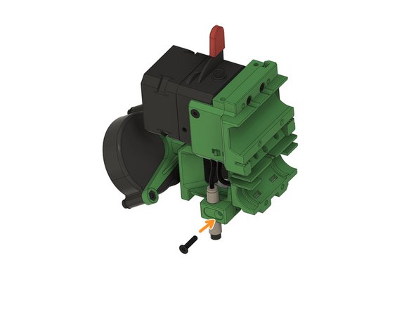 Befestigen Sie den Sensor mit einer M3x12mm Senkkopfschraube.