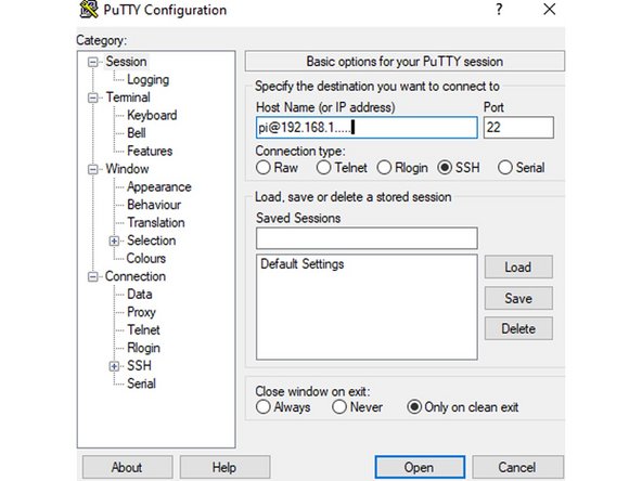 We now insert the SD into the Raspberry Pi and connect the Pi via USB cable to the Einsy. Now the printer and the Pi are booted.