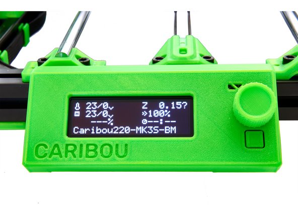 After pressing the knob again, you will see the start screen.