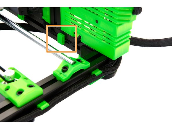 Now guide the cable of the z-motor into the aluminum profile.