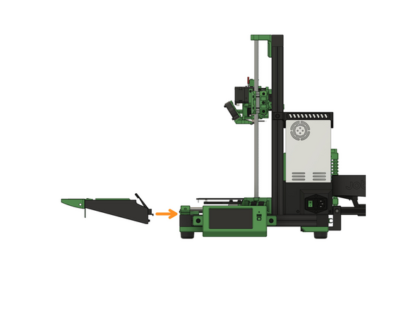Place the ramp centrally on the front x-aluminum profile.