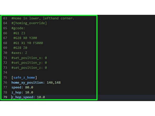 New linIn lines 45 to 52 the area [bed_mesh] activated for BLTouch by removing the pound signs and below in lines 54 to 61 the old area [bed_mesh] deactivated by pound signs.e.