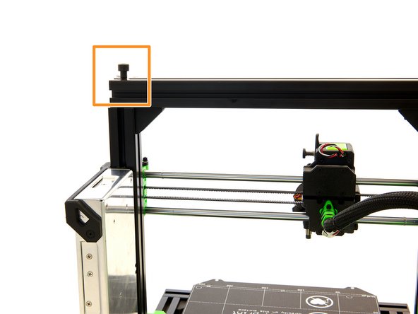 Remove the 2x M8x40mm Hexagon Socket Head Cap Screws from the x-axis.