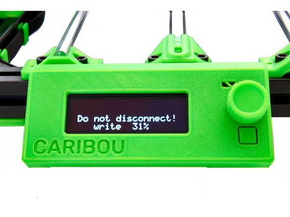 Im ersten Schritt wird die Firmware geschrieben.