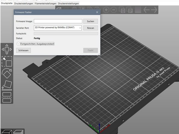 Wählen Sie in der oberen Leiste folgende Schaltflächen aus: