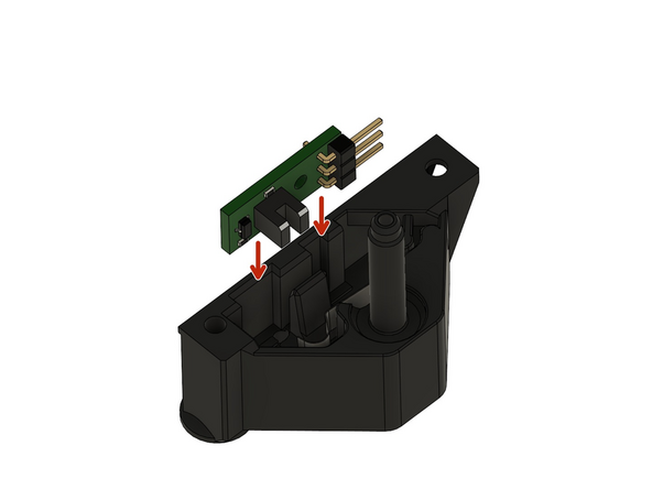Setzen Sie den Filament Sensor in den Filament Sensor Halter ein.