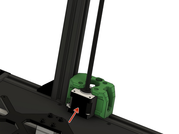 Entfernen Sie zuerst die POM-Muttern von den beiden z-Schrittmotoren und legen Sie sie für Anleitung zurück.