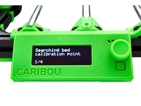 The position of the four calibration points is measured.