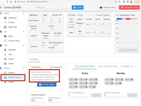 Under Machine-Specific you can check the currently installed version.
