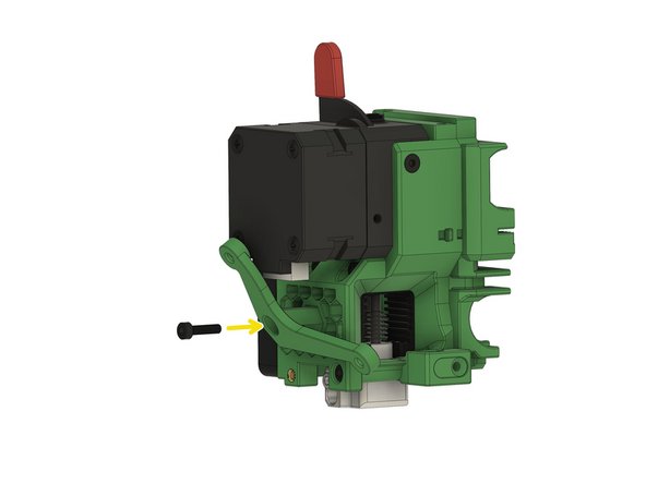 Verwenden Sie eine M3x12mm Zylinderkopfschraube zur Befestigung der Lüfterhalterung.
