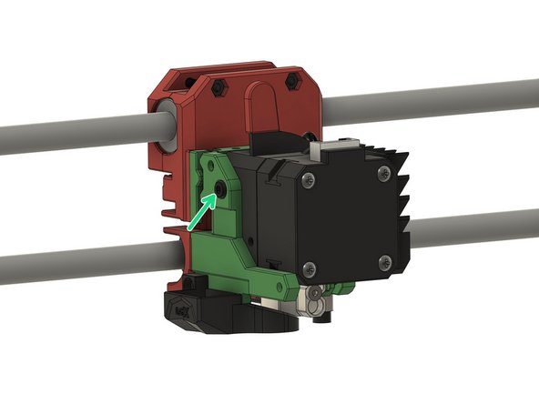 ... eine M3x60mm Zylinderkopfschraube zur Befestigung der x-Schlitten Rückseite oben am Extruder.