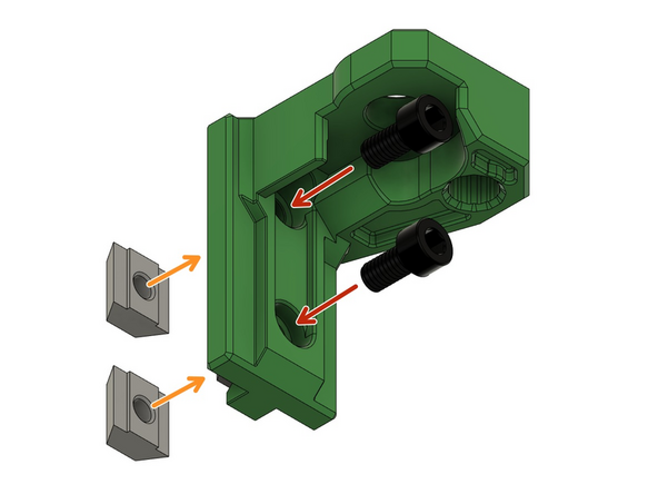 Setzen Sie in einen z-Top Halter 2x M6x12mm Zylinderkopfschrauben ein.