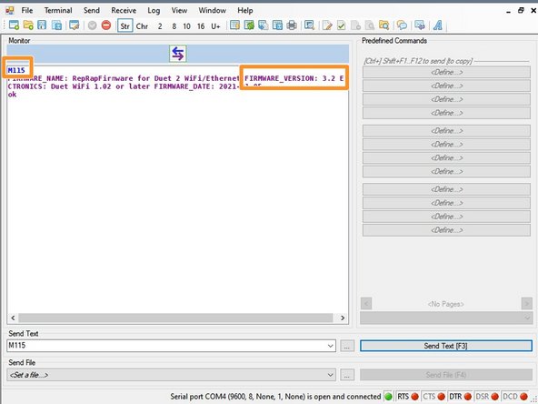 Öffnen Sie das Programm erst nachdem Sie das Duet2Wifi per USB an den Computer angeschlossen haben.