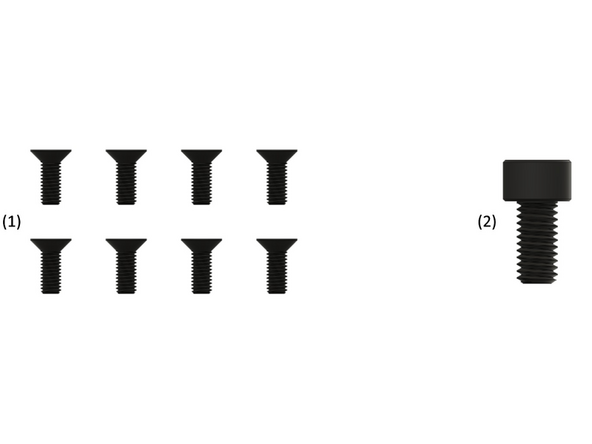 (1) 8x M3x8mm Senkkopfschrauben