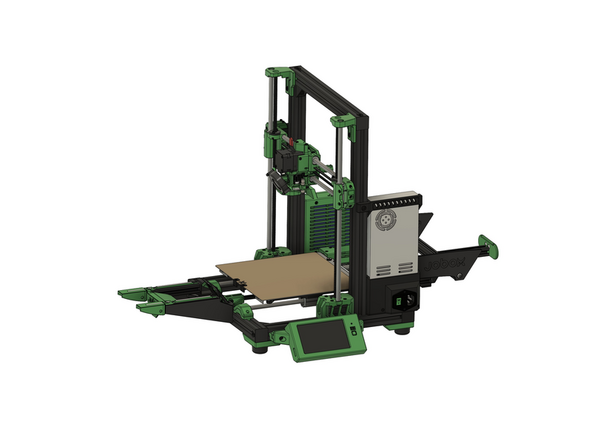 Now lower the sheet metal on the front side.