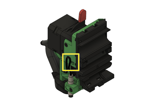 Befestigen Sie den Sensor mit einer M3x14mm Senkkopfschraube.