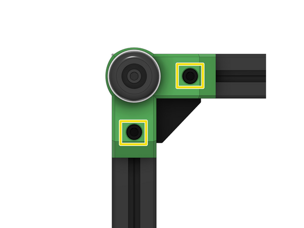 Stecken Sie einen L-Winkel auf die Ecke.