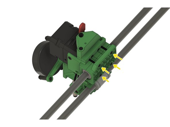 Befestigen Sie dieses mit 4x M3x22 Zylinderkopfschrauben.