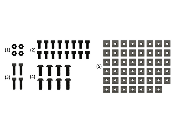 (1) 4x M6 selbstsichernde Muttern