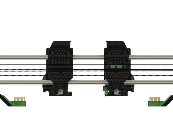 Setzen Sie das zuvor zusammengebaute Duet3 Toolboard auf die x- bzw. u-Schlitten Rückseite und ziehen die 2x zuvor angebrachten Linsenkopfschrauben fest an.