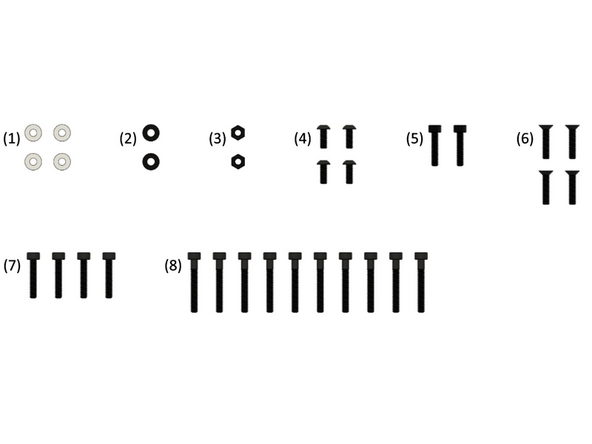 (1) 4x M3 Kunststoff Unterlegscheiben