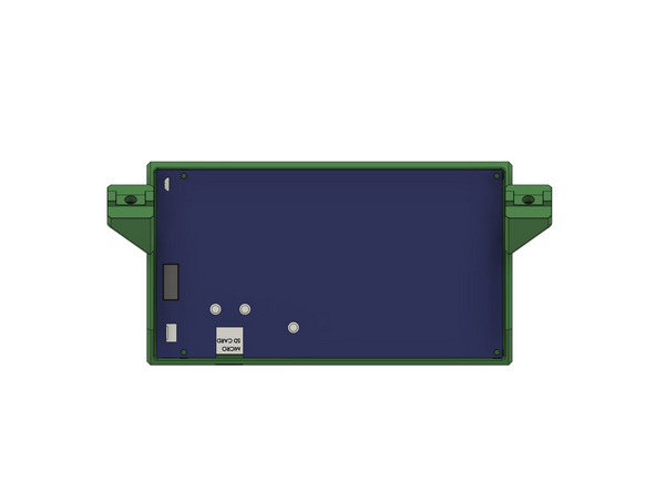 Legen Sie das PanelDue in die Abdeckung und schrauben Sie dieses mit 5x M3x6mm Zylinderkopfschrauben daran fest.
