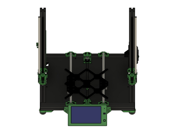 Ziehen Sie den y-Schlitten an die Vorderseite des Rahmens.