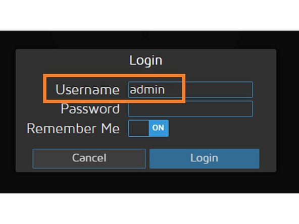 Wenn das Menü bzw. Unterpunkte nicht aufgerufen werden können, müssen Sie sich als &quot;admin&quot; anmelden. Das Feld &quot;Password&quot; bleibt frei.