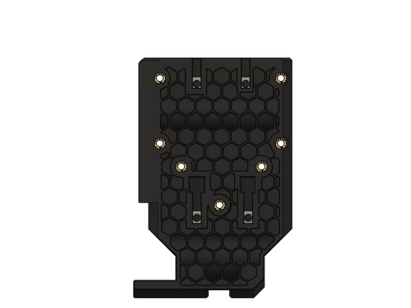 Setzen Sie 4x M3 Vierkantmuttern in die Rückseite des x-Schlittens und bewegen Sie alle vollständig nach unten.
