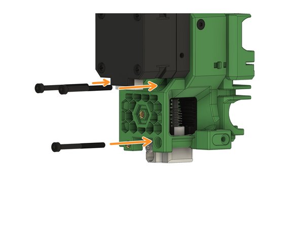 Befestigen Sie die LGX-Abdeckung mit 3x M3x35mm Zylinderkopfschrauben.