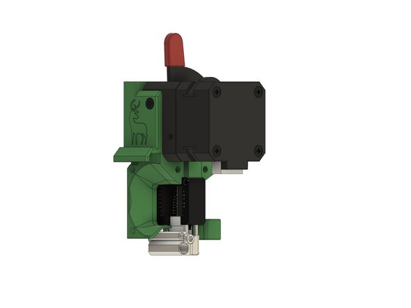 Use 2x M3x6mm flat socket head cap screw to secure the extruder.